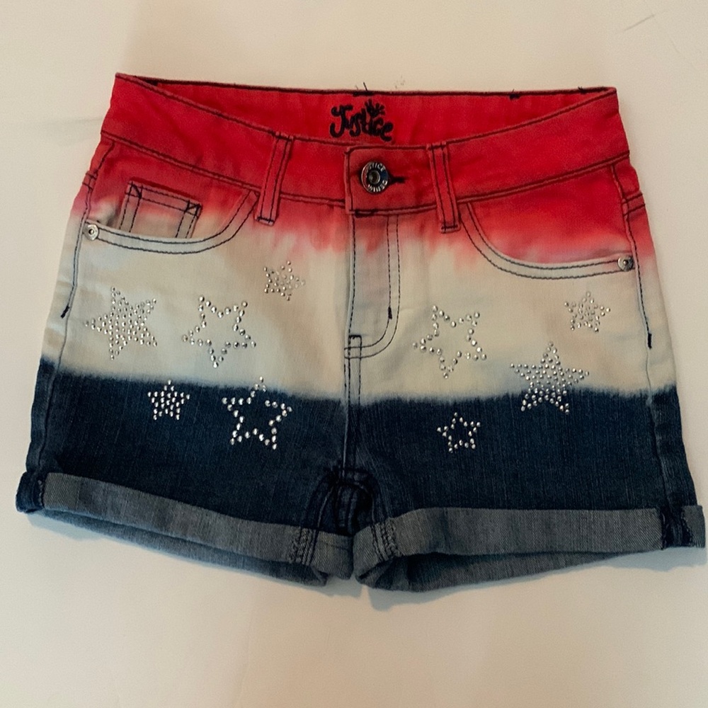 Justice  patriotic shorts Size 12